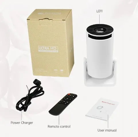 Proiettore HY300 PRO 4K Full HD, Smart Android 11 Portatile Mini per Home Cinema