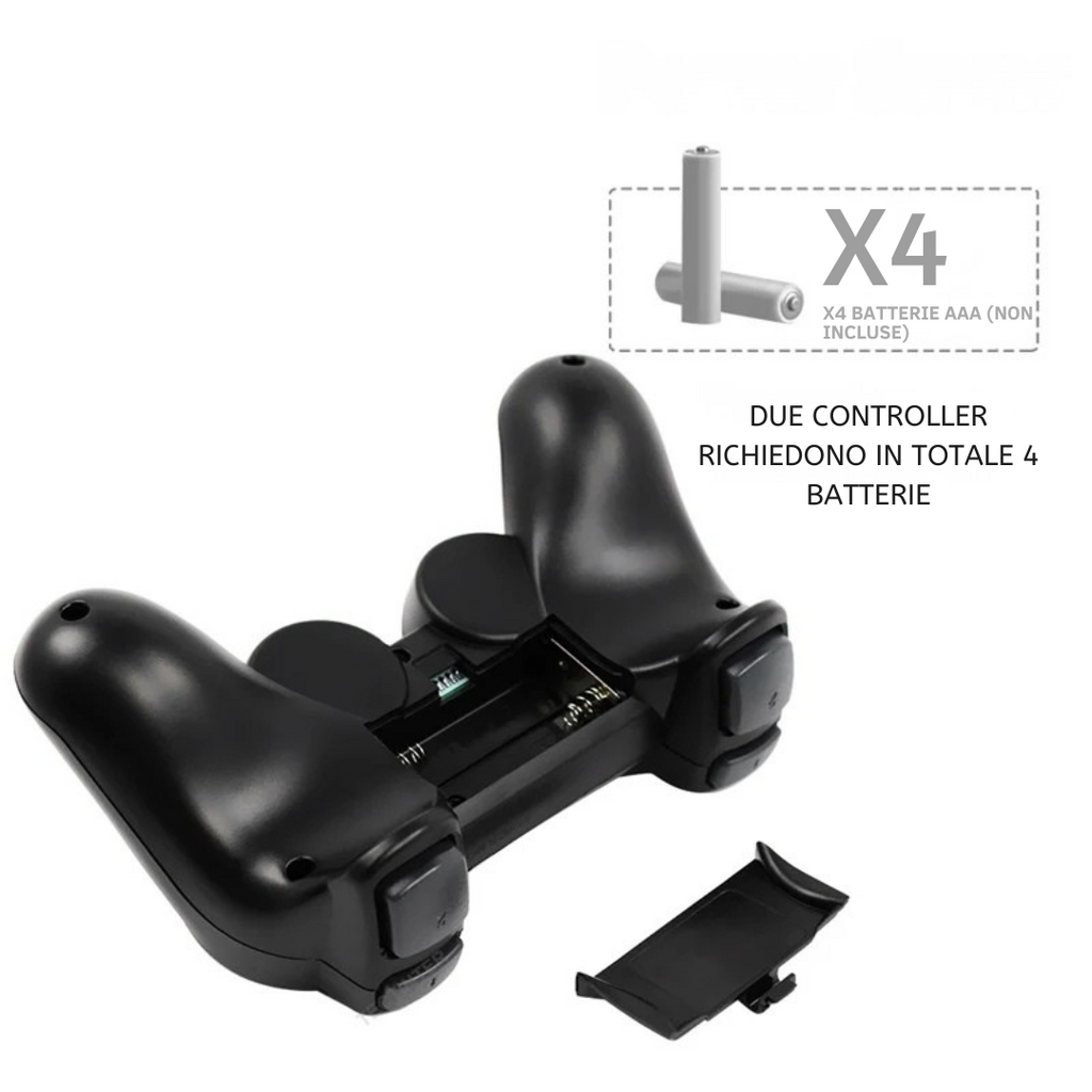 M8 Console Retro 4K HD | Game Stick Portatile + 20.000 Giochi e 2 Controller Wireless 2.4G