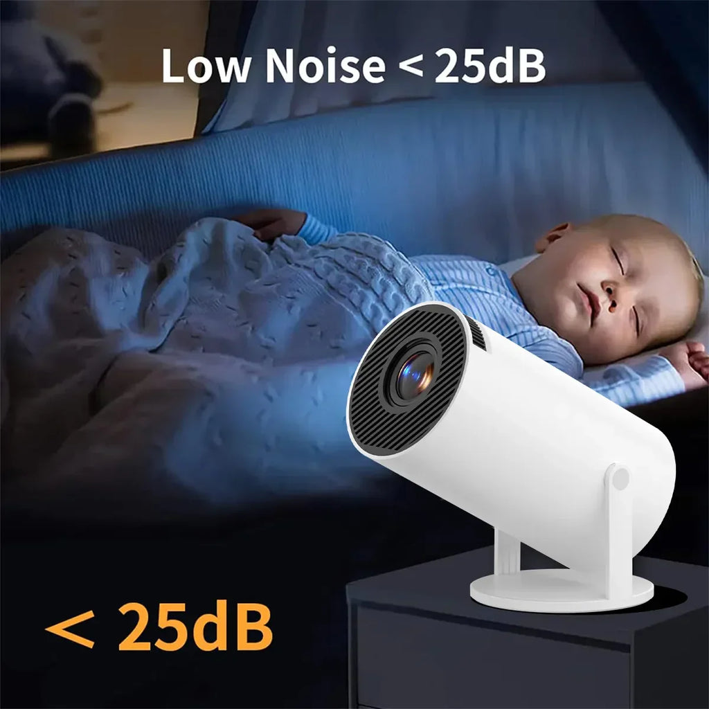 Proiettore HY300 PRO 4K Full HD, Smart Android 11 Portatile Mini per Home Cinema