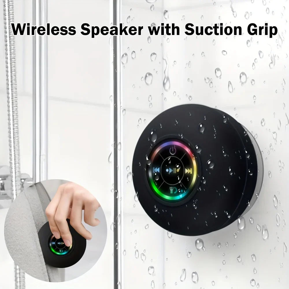Altoparlante Bluetooth Portatile Impermeabile IPX4 Subwoofer 3W LED RGB USB
