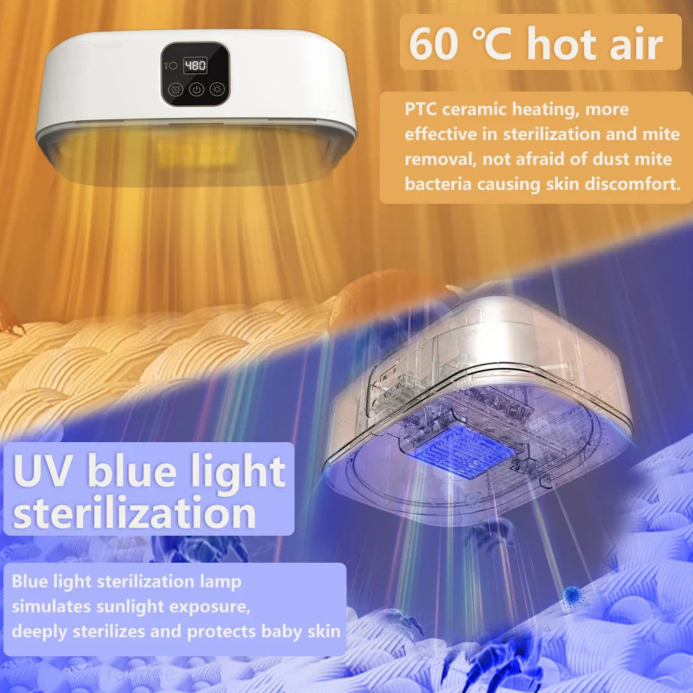 Asciugabiancheria Elettrico Portatile Pieghevole UV Timer 8h Salvaspazio