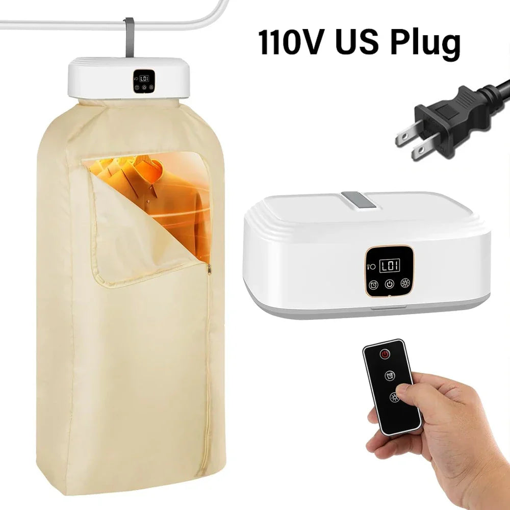 Asciugabiancheria Elettrico Portatile Pieghevole UV Timer 8h Salvaspazio