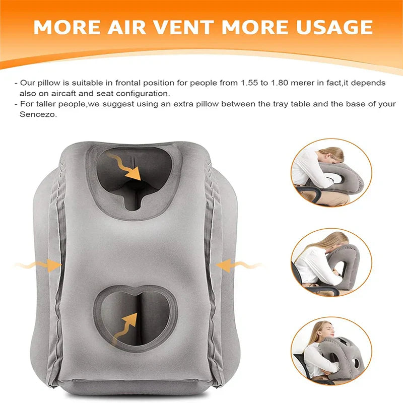 Cuscino da Viaggio Gonfiabile 2in1 – Comfort ovunque!