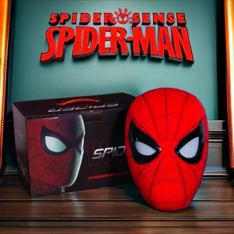 Maschera Spider-Man Elettronica Occhi Mobili Telecomando Cosplay LED Regalo