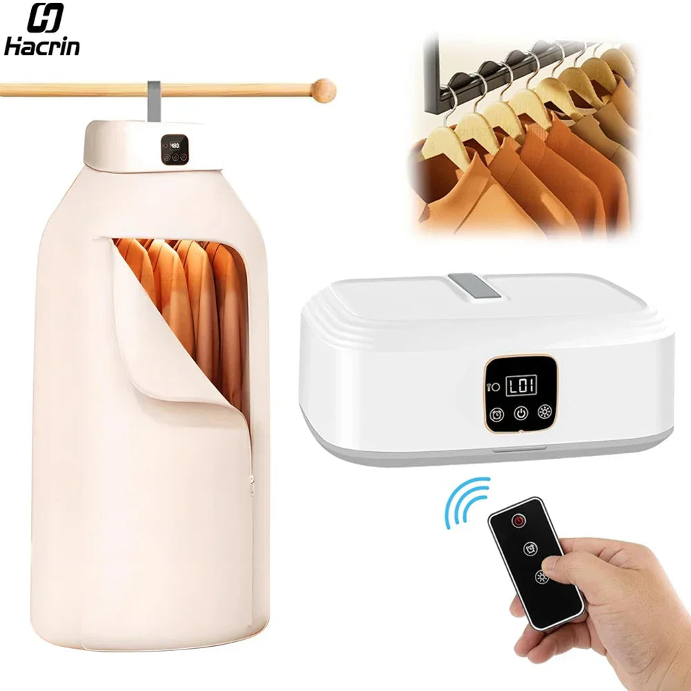 Asciugabiancheria Elettrico Portatile Pieghevole UV Timer 8h Salvaspazio