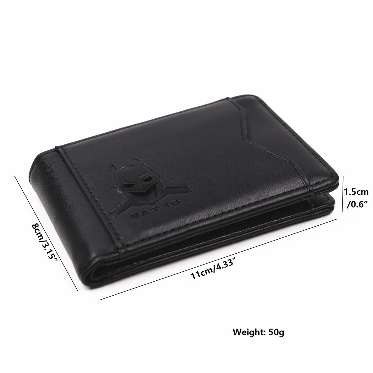 Portafoglio uomo slim wallet in pelle PU portacarte con ritaglio supereroe