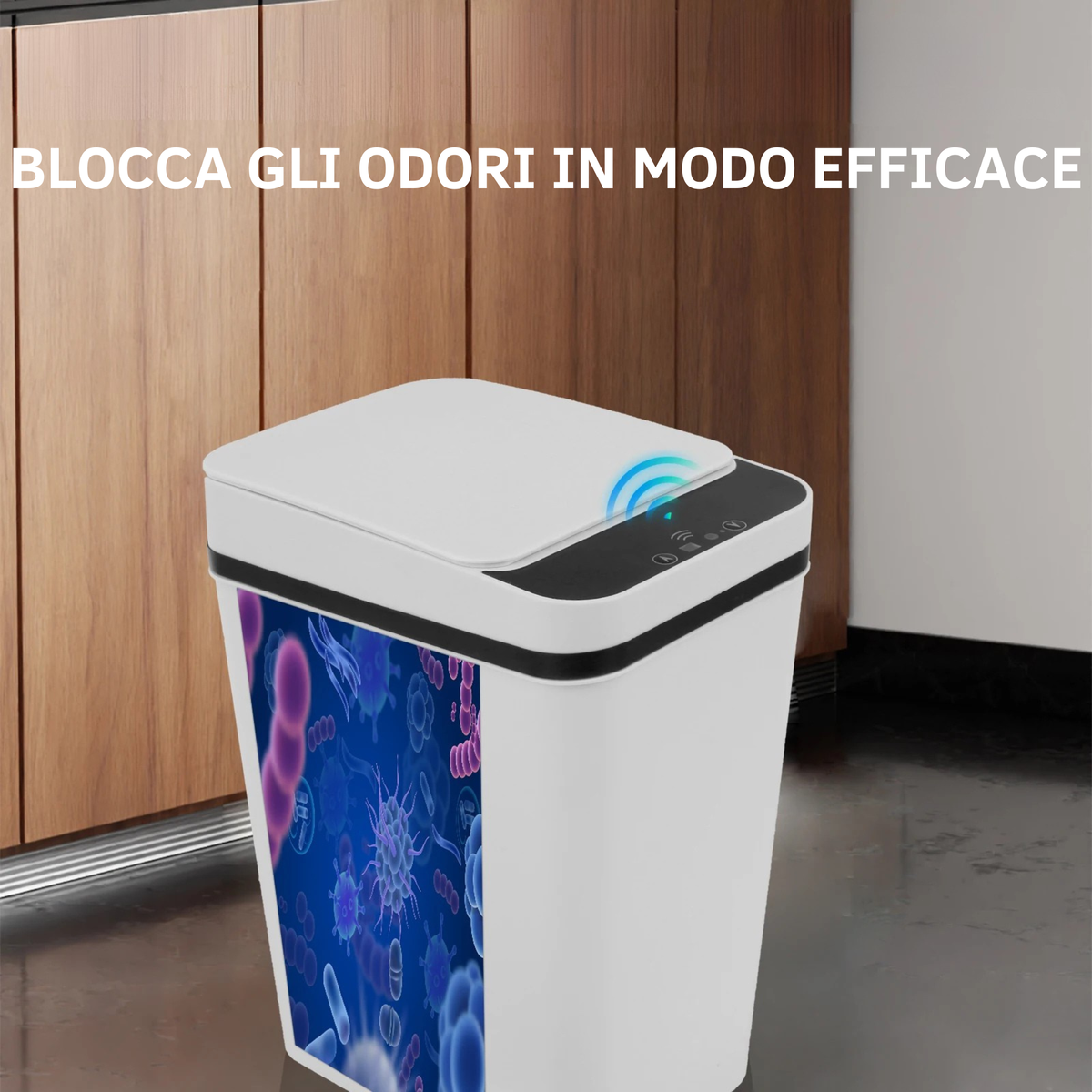 Pattumiera 12L Willstar touchless con sensore infrarossi – per casa e ufficio